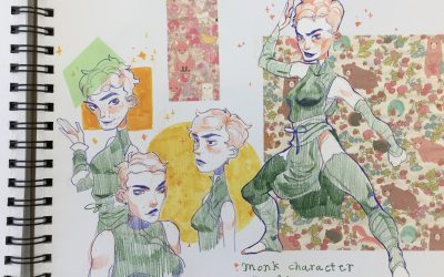 Natalie’s Sketchbook – Character Design With Origami Paper