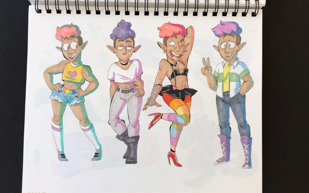 Sydney’s Sketchbook – Bouncy Cartoon Characters